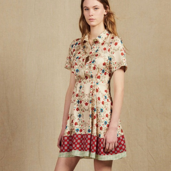 Sandro Ayeon Open-back Floral Silk Dress - Picture 6 of 10